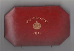 1911 George V Specimen/Proof set case £5 down image 1